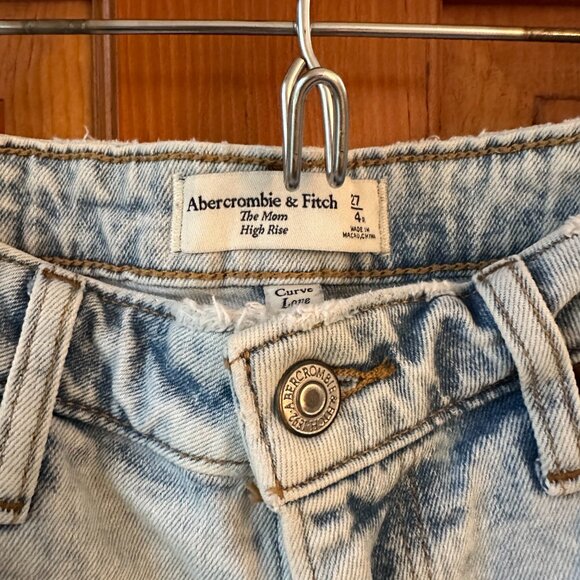 Abercrombie & Fitch Curve Love The Mom High Rise Jeans - Size 27, 4R - Picture 7 of 11